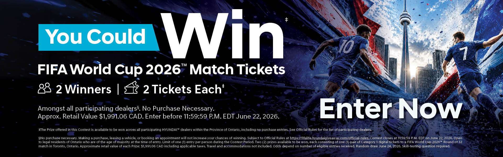 FIFA Ticket Giveaway at Gyro Hyundai in Leaside, GTA, Toronto