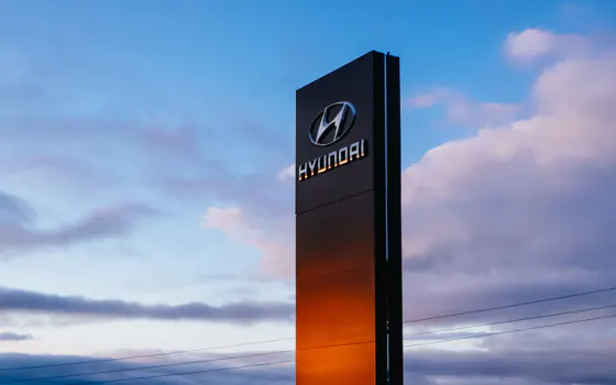 Hyundai vehicle in motion