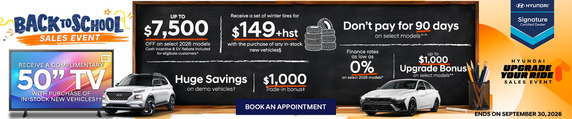Back to School Sales Event - Ends September 30, 2026