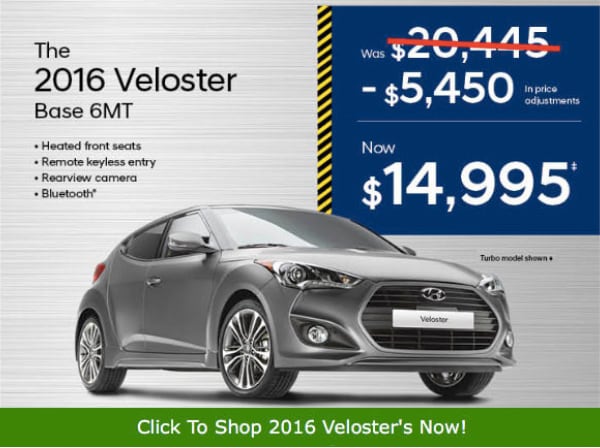 Shop 2016 Veloster's Now!