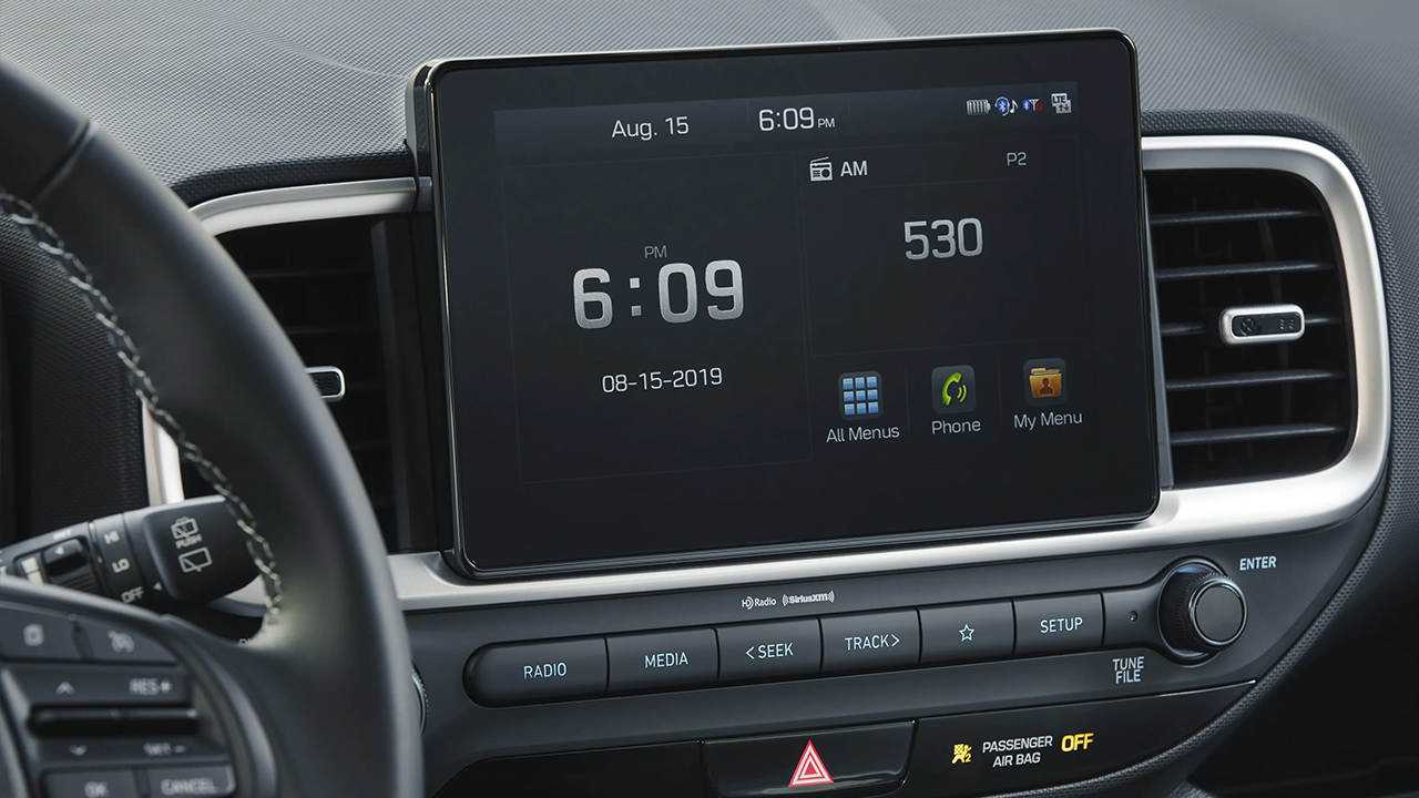 Vue intérieur du Hyundai Venue 2026 avec sa technologie
