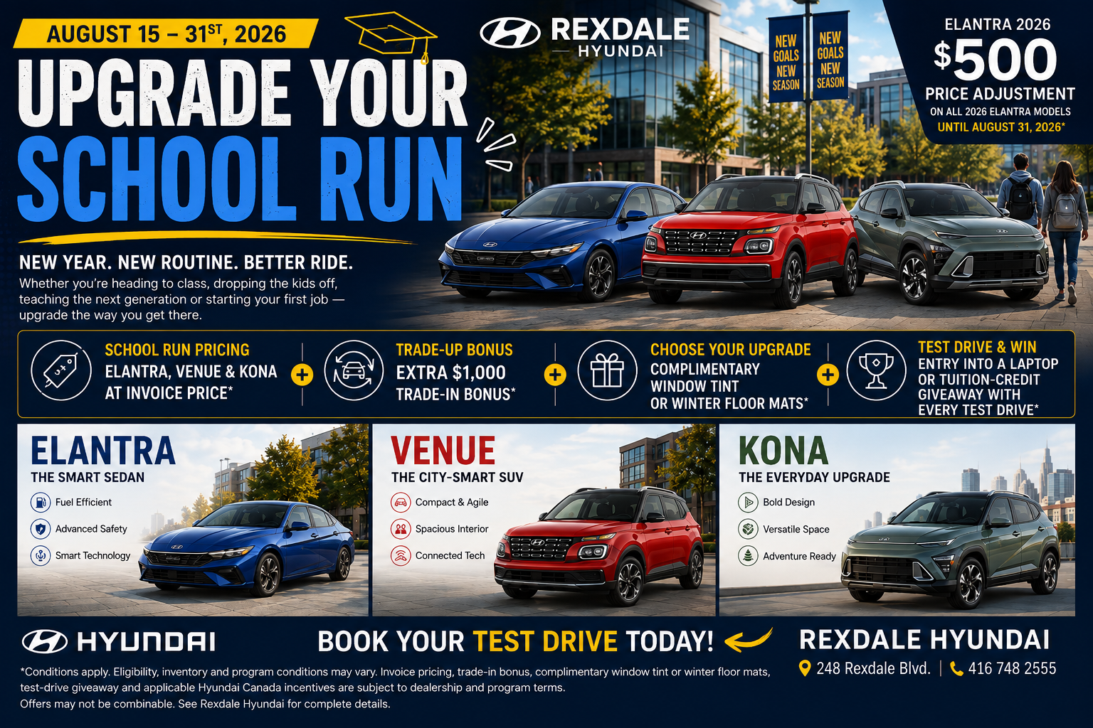 Upgrade Your School Run at Rexdale Hyundai August 15 to 31 2026