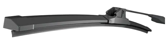 A single windshield wiper on a white background.